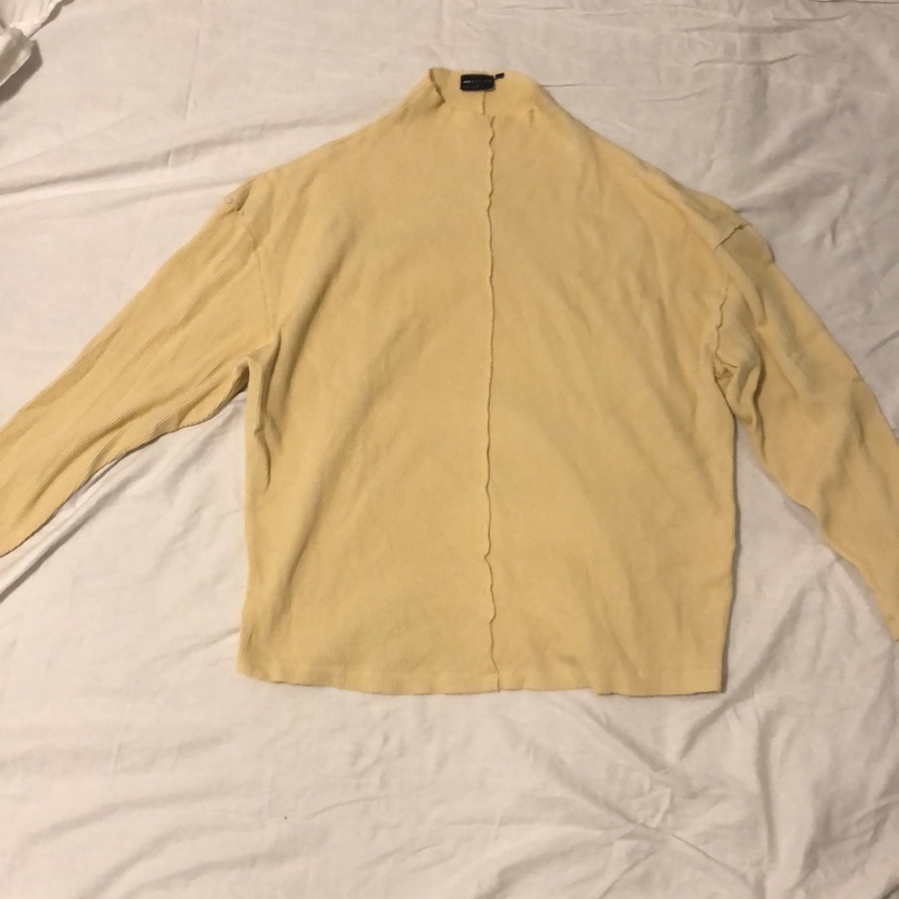 Oversized ASOS design yellow turtleneck sweater